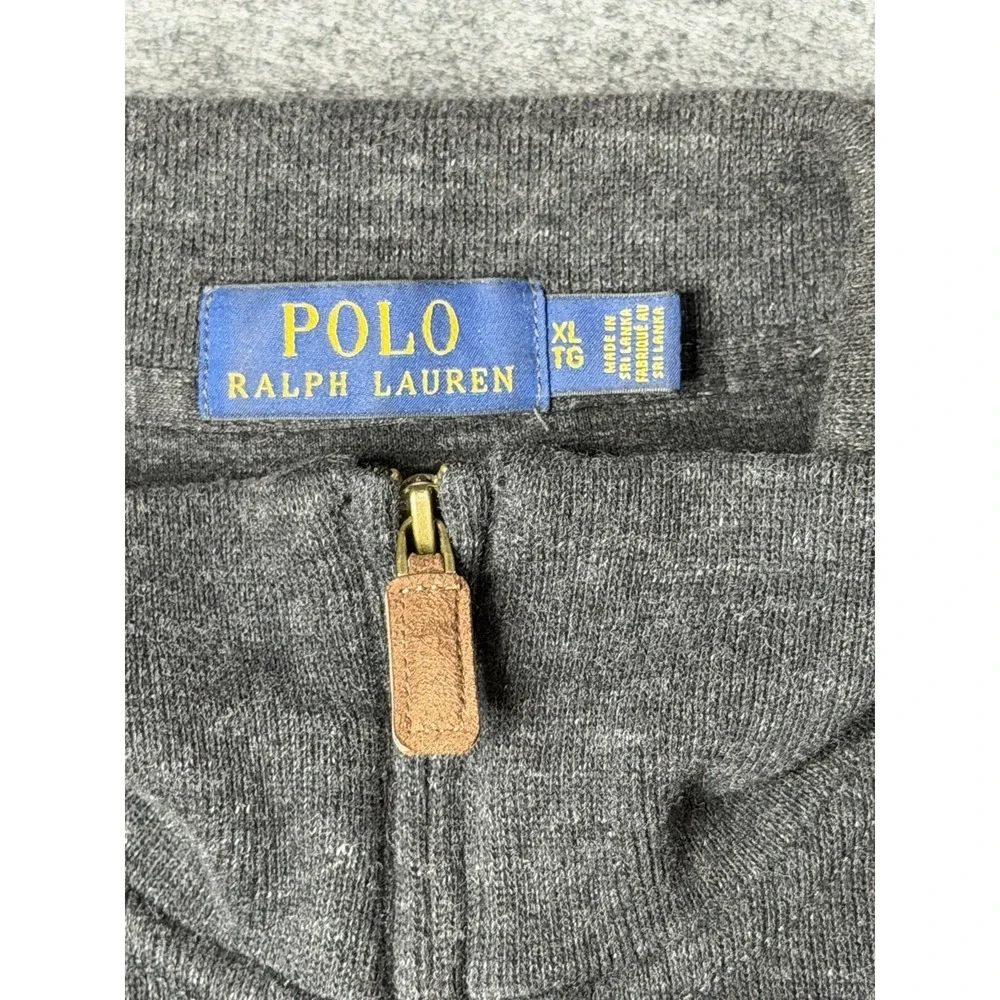 Polo Ralph Lauren Men's Quarter-Zip‎ Pullover Size XL Gray Sweater
